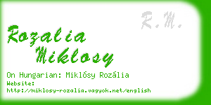 rozalia miklosy business card