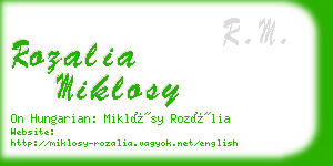 rozalia miklosy business card